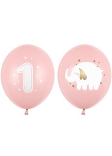Balony na roczek dla dziewczynki SONIK (50szt.)