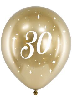 Balony 30 URODZINY chromowane 30 cm (6szt.)