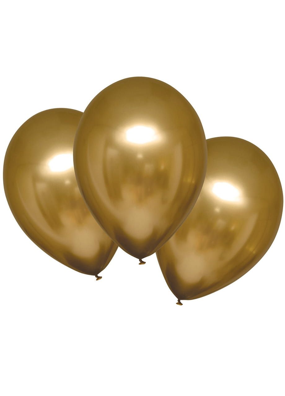 Złote balony CHROM (6szt.)