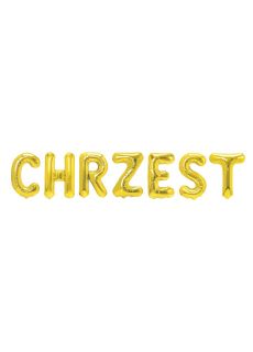 Balony CHRZEST napis zoty