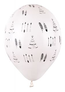 Balony gumowe INDIA�SKIE bia�e (5szt.)