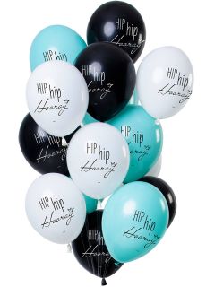 Balony z napisem HIP HIP HOORAY (12 szt.)