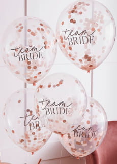 Balony konfetti BRIDE TEAM (5szt.)