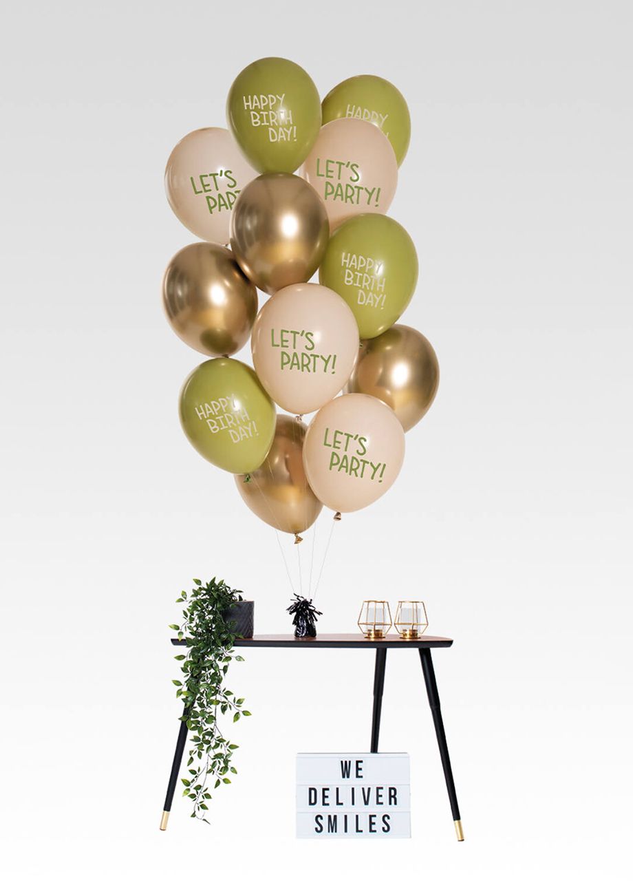 Balony urodzinowe LET'S PARTY (12szt)