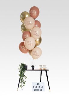 Balony LET'S PARTY Golden Blossom (12szt)