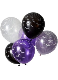 Balony halloweenowe NIETOPERZE wiecce w ciemnoci (6szt.)