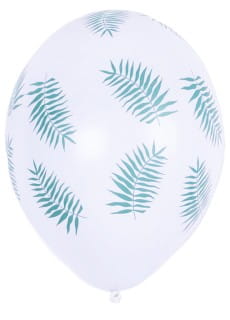 Balony gumowe ALOHA biae (5szt.)