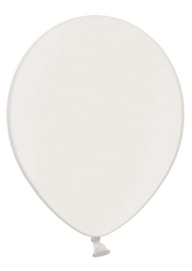 Balony METALIC białe 30cm (10szt.)
