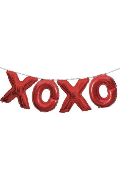 Balony napis XOXO czerwony