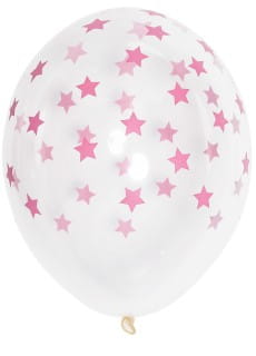 Balony urodzinowe GWIAZDKI rowe (5szt.)
