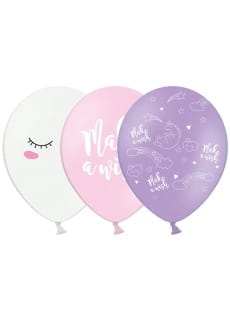 Balony MAKE A WISH - JEDNOROEC 30cm (50szt.) 