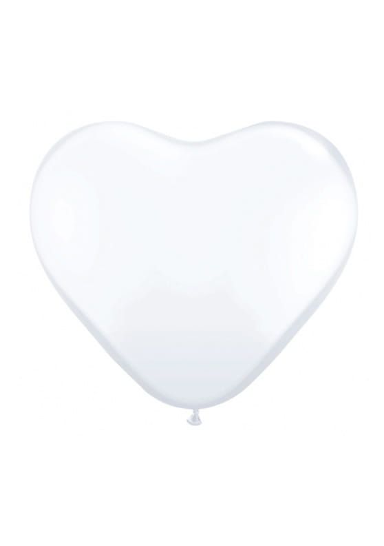 Balony SERCA białe 25cm (100szt.)
