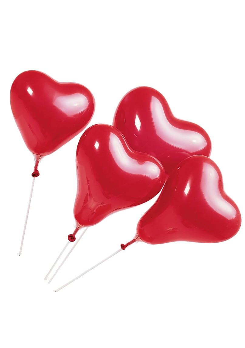 Balony walentynkowe SERCA czerwone mini (5szt.)