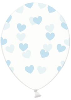 Balony SERDUSZKA niebieskie 30cm (6szt.)