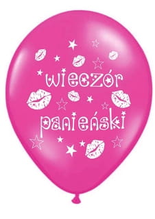 Balony WIECZR PANIESKI (6szt.)