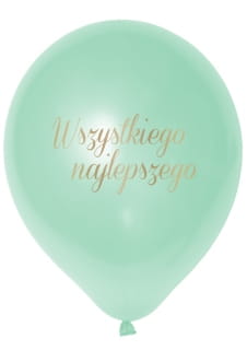 Balony WSZYSTKIEGO NAJLEPSZEGO jasnozielone(5szt.)