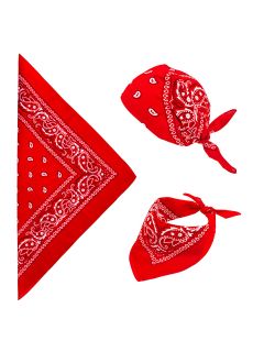 Czerwona bandana KOWBOJSKA