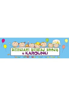 Baner na urodziny dziecka personalizowany z imieniem