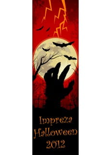 Baner halloweenowy WILKOAK personalizowana dekoracja