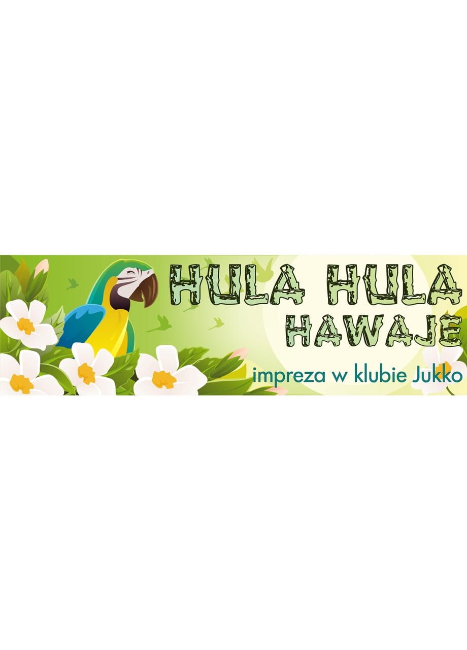 Baner personalizowany HAWAJE na hawajskie party