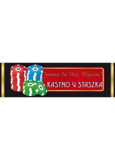 Baner KASYNO 3  -125cm x 38cm