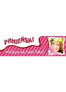 Baner ze zdjciem na wieczr panieski - 125x38cm