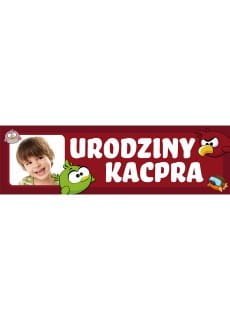 Baner ze zdjciem dziecka PTASZKI - 125cm x 38cm