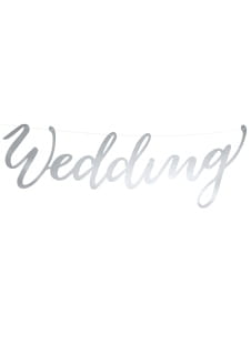Girlanda WEDDING srebrna ELLEGANT BLISS dekoracja lubna
