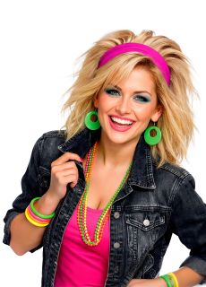 Bransoletki neonowe DISCO kicz party lata 80 (4szt.)