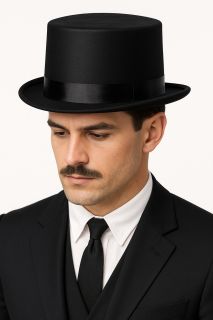 Cylinder czarny satynowy