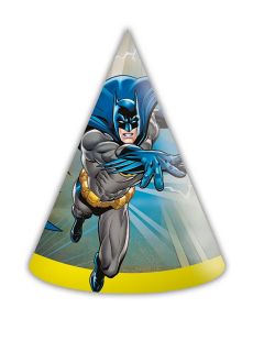 Papierowe czapeczki BATMAN 6 szt.