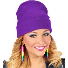 Czapka BEANIE fioletowa fioletowa czapka fioletowa czapka beanie czapka m�ska czapka damska