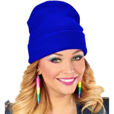 Czapka BEANIE niebieska niebieska czapka niebieska czapka beanie czapka m�ska czapka damska