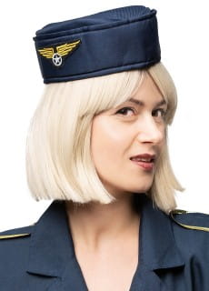 Czapka stewardessy granatowa