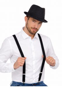 Czarne szelki Lata 20 szelki czarne lata 20 przebranie gangstera czarne szelki m�skie