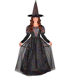 Str�j na Halloween CZAROWNICA w sukni balowej - 116cm