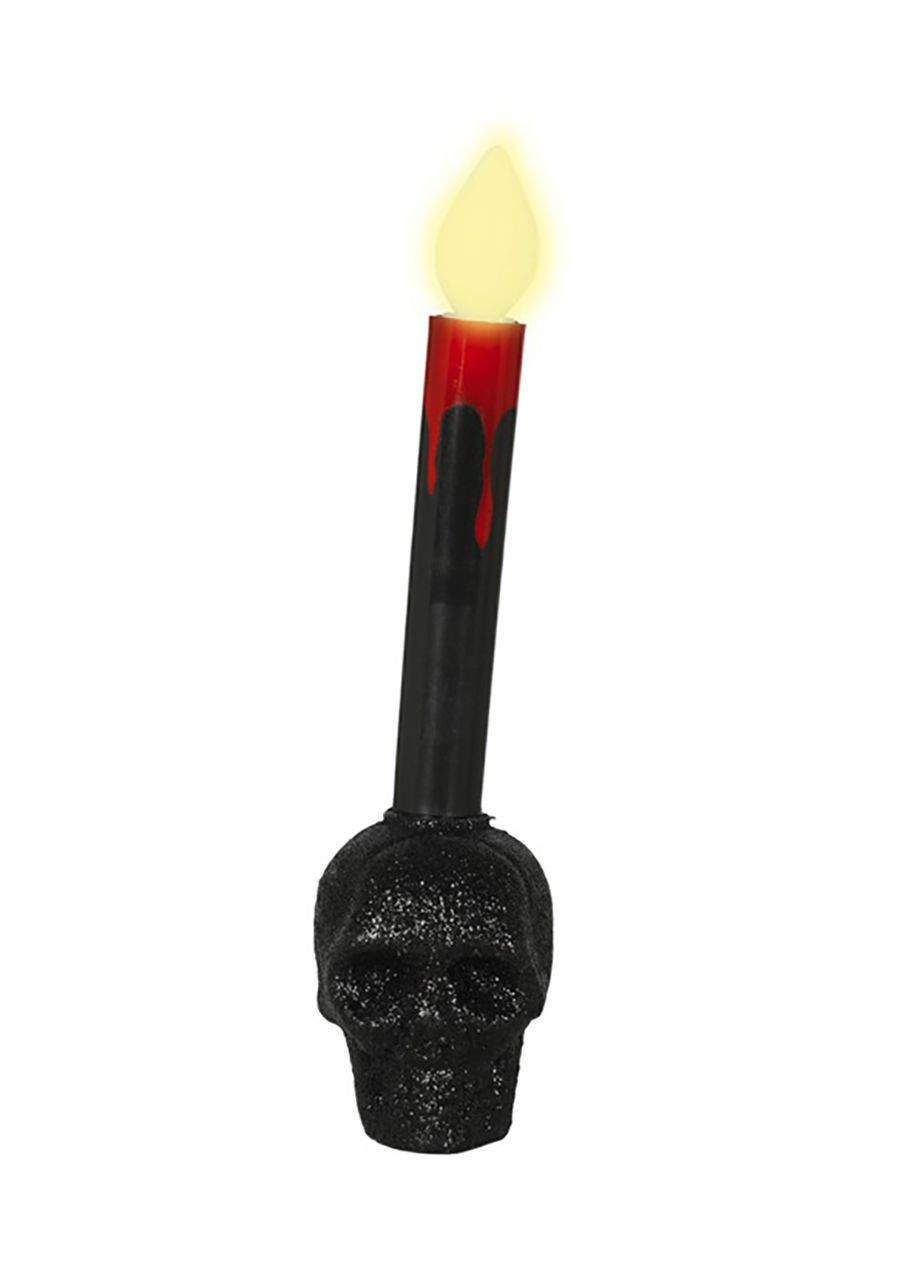 Świeczka czarna CZASZKA na Halloween 22cm