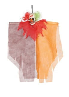 Dekoracja wiszca na Halloween STRASZNY CLOWN 30cm