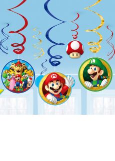 Dekoracja wiszca swirl MARIO (12szt.)