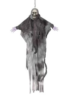 Dekoracja wiszca SZKIELET dekoracja Halloween czarna 64cm