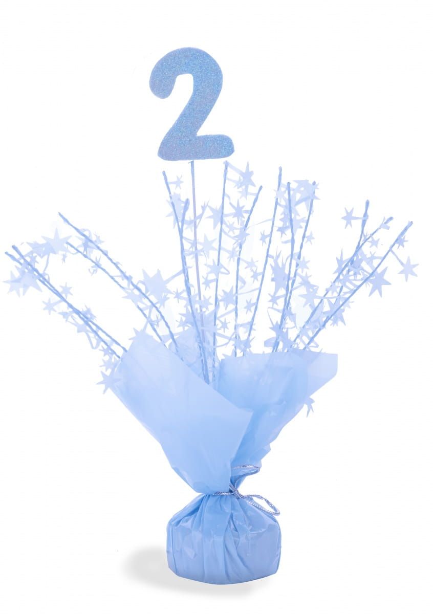 Dekoracja kaskadowa urodzinowa 2 niebieska