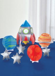 Dekoracja stou rakieta i planety BLAST OFF