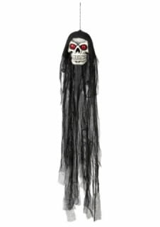 Dekoracja halloweenowa CZASZKA ze wieccymi oczami
