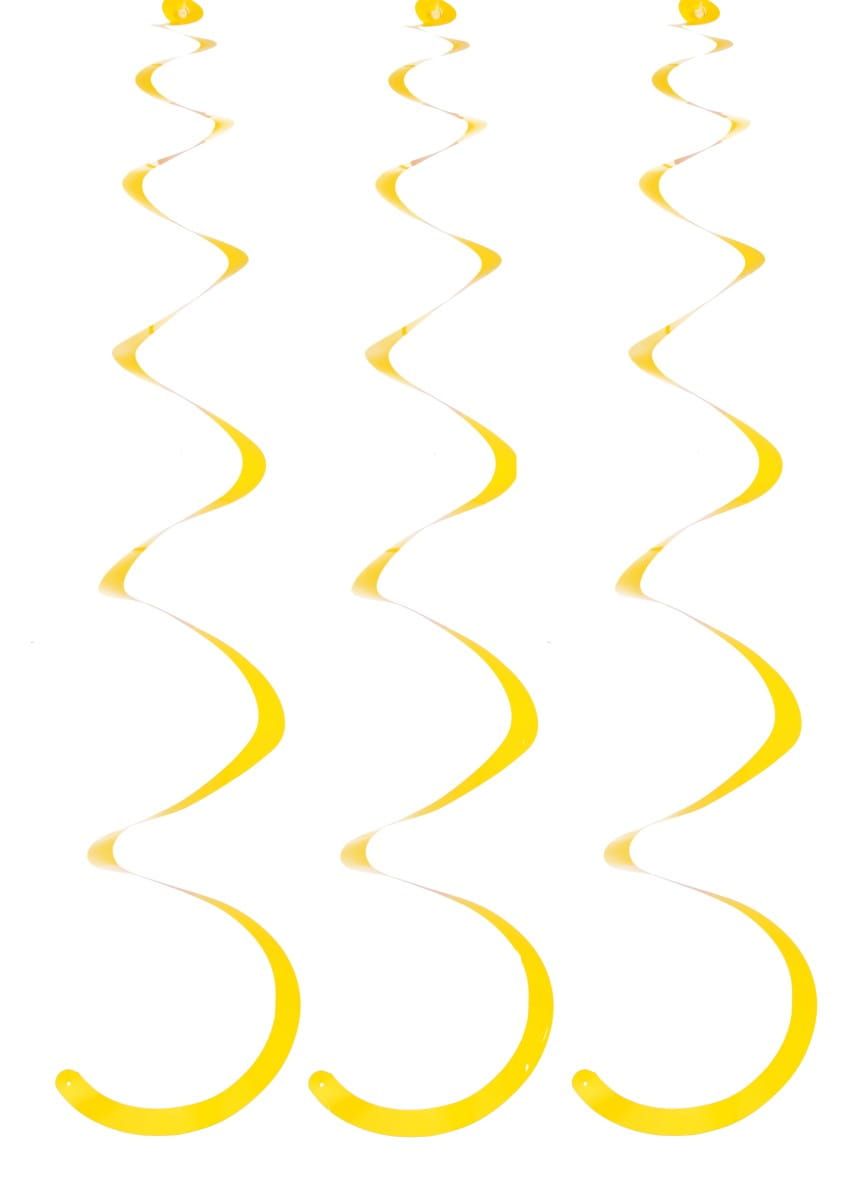 Dekoracja wisząca SWIRL żółta (5szt.)