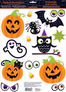 Dekoracje na okno na Halloween (15szt.)