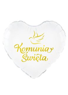 Foliowy balon Komunia wita GOBEK