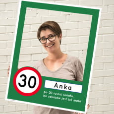 Foto ramka na 30 urodziny ZNAK personalizowana