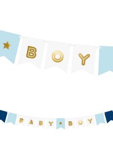 Girlanda BABY BOY dekoracja baby shower 1,6 m