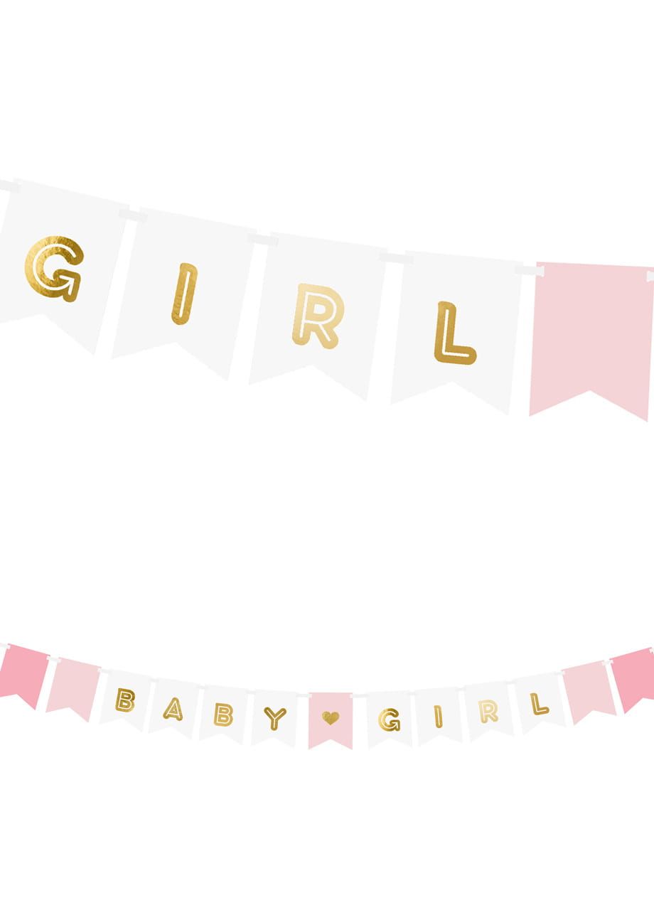 Girlanda BABY GIRL dekoracja baby shower 1,75 m