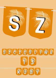 Girlanda imienna DLA FANA KOSZYKWKI 9-16 znakw